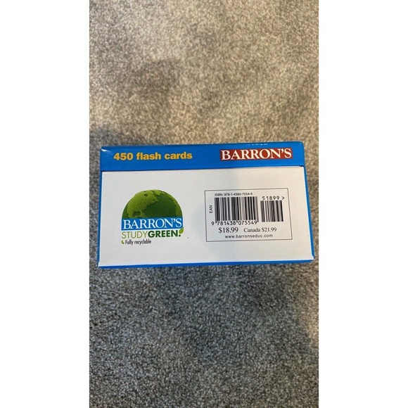 Barrons MCAT Flash Cards Box Set Test Prep Study Guide by Jay B Cutts 2015 - Picture 5 of 7